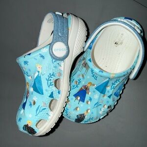 CROCS Kids Light Blue Frozen Theme Clogs